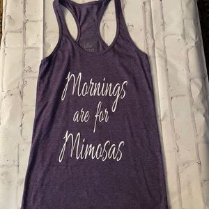 Mornings are for Mimosas purple women’s Tanktop